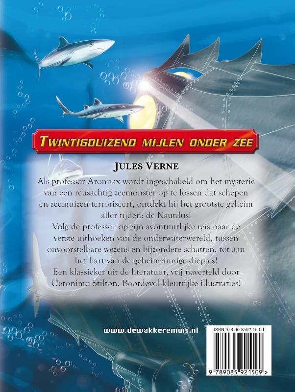 Achterkant van Twintigduizend mijlen onder zee