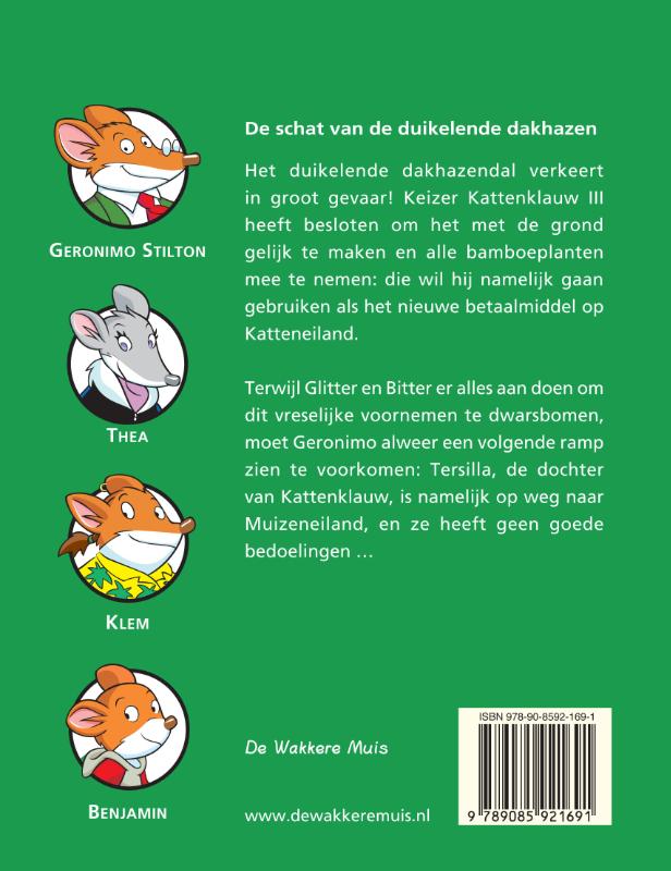 Achterkant van De schat van de duikelende dakhazen