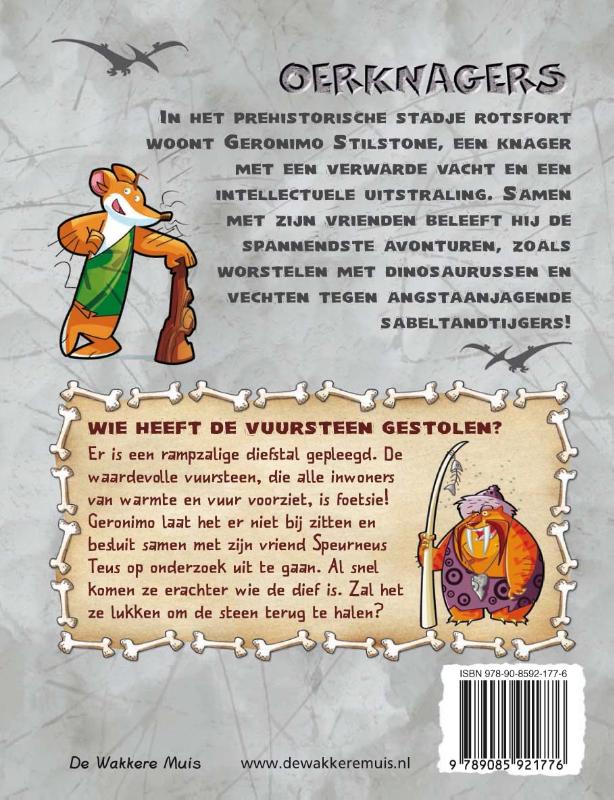 Achterkant van Wie heeft de vuursteen gestolen?
