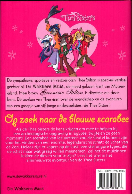 Achterkant van Op zoek naar de blauwe scarabee
