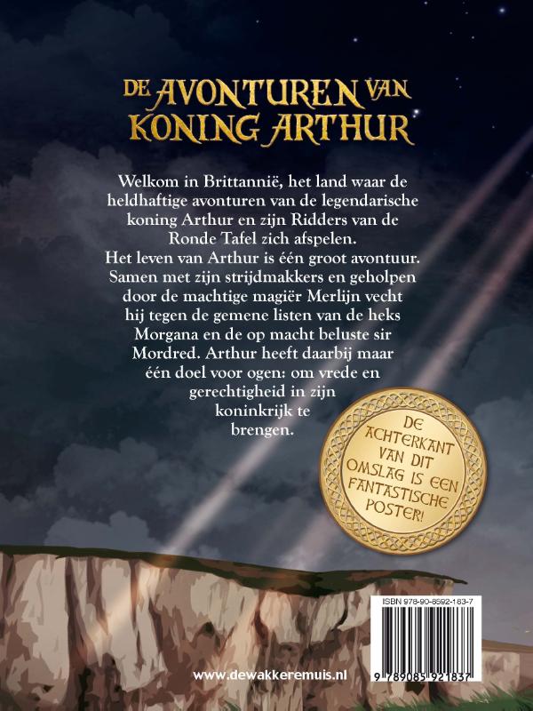 Achterkant van De avonturen van koning Arthur