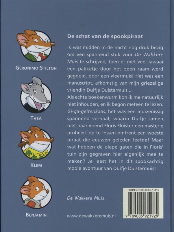 Achterkant van De schat van de spookpiraat