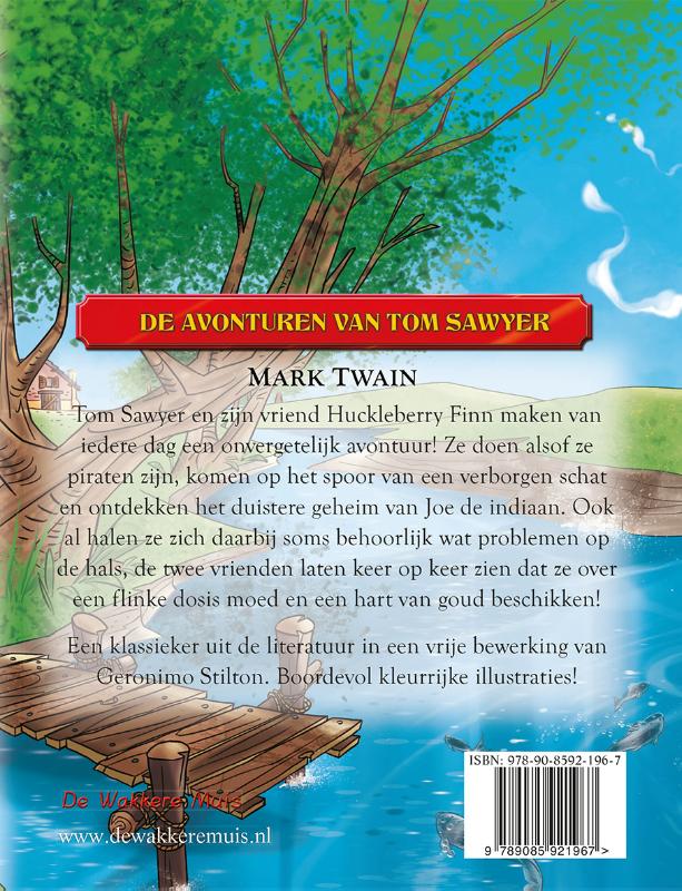 Achterkant van De avonturen van Tom Sawyer