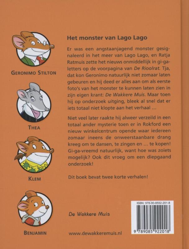 Achterkant van Het monster van Lago Lago