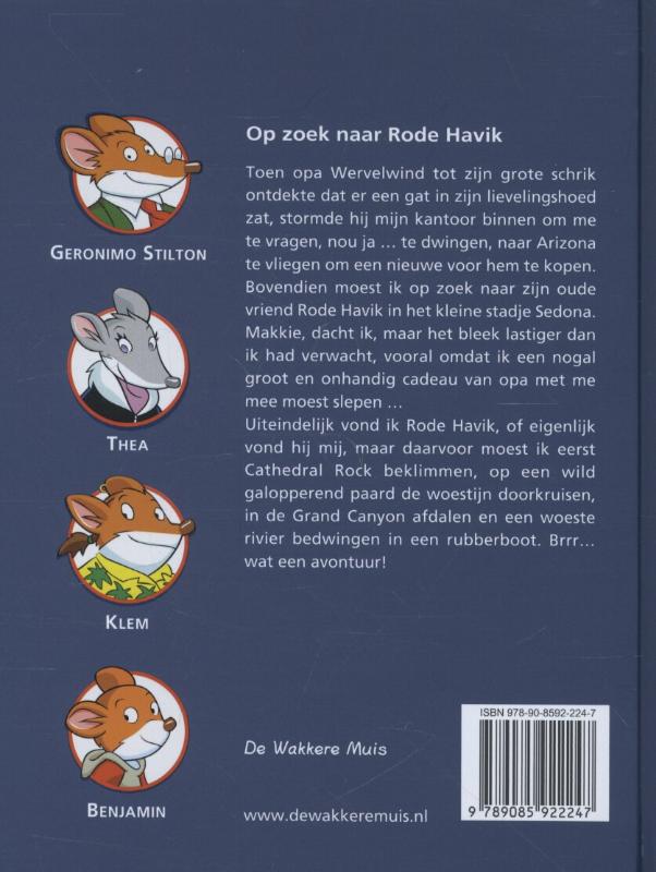 Achterkant van Op zoek naar Rode Havik