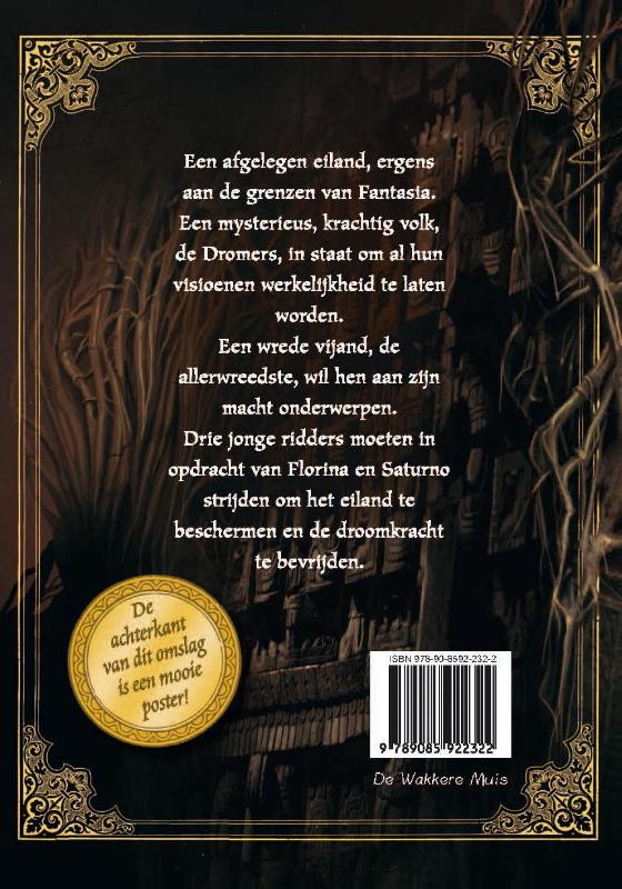 Achterkant van De Ridders van Fantasia 1 - Het Dromenlabyrint
