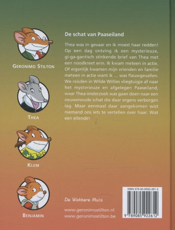 Achterkant van De schat van paaseiland