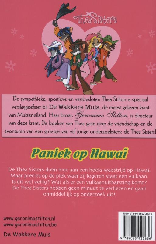 Achterkant van Paniek op Hawai