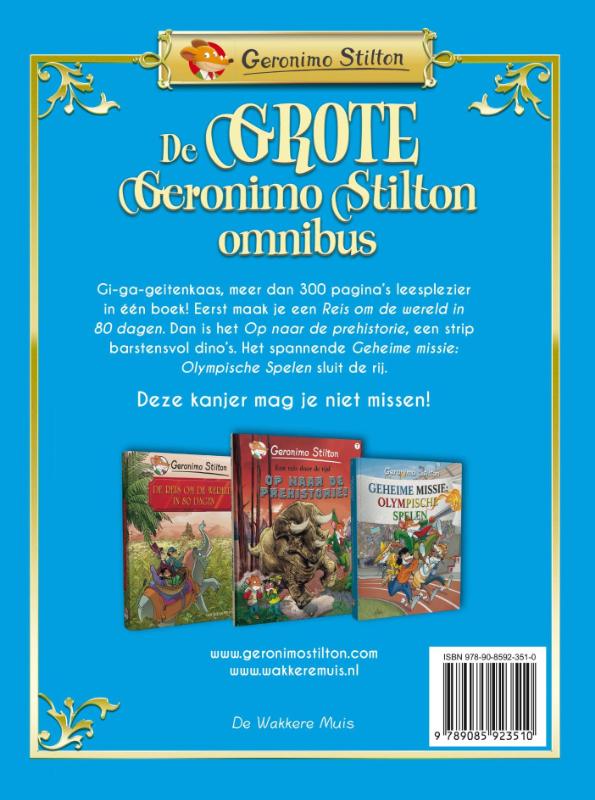 Achterkant van De grote Geronimo Stilton omnibus