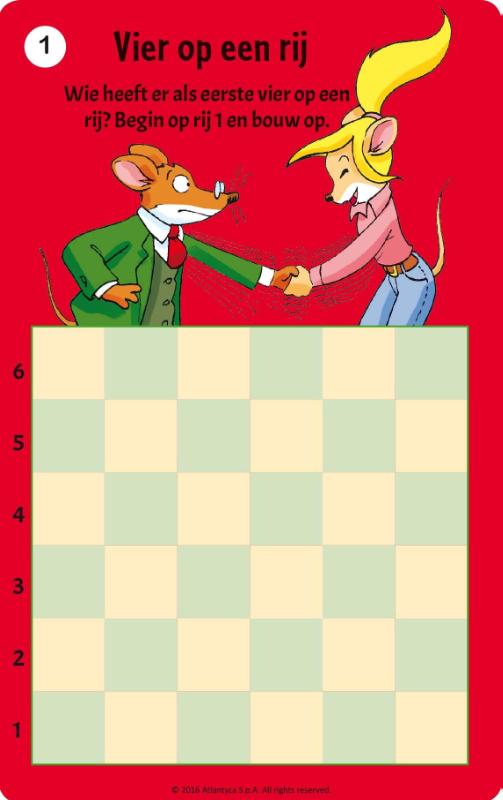 Achterkant van Activiteitenkaarten van Geronimo Stilton (set van 2)