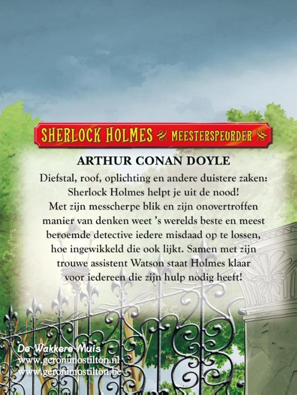 Achterkant van Sherlock Holmes, meesterspeurder