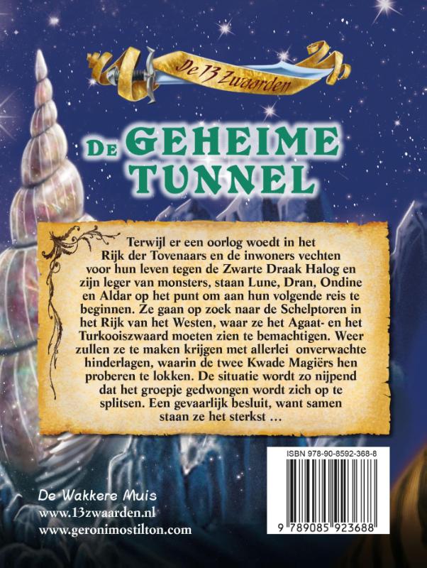 Achterkant van De geheime tunnel