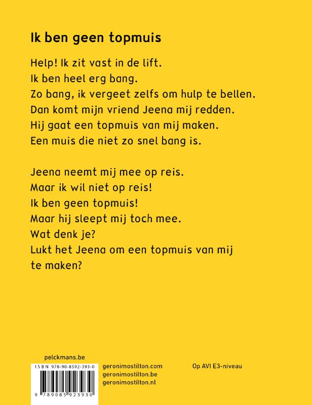 Achterkant van Makkelijk lezen - Ik ben geen topmuis