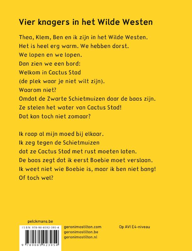 Achterkant van Makkelijk lezen - Vier knagers in het Wilde Westen