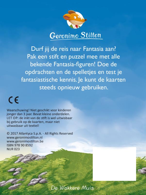 Achterkant van Fantasia activiteitenkaarten (8 sets in display)