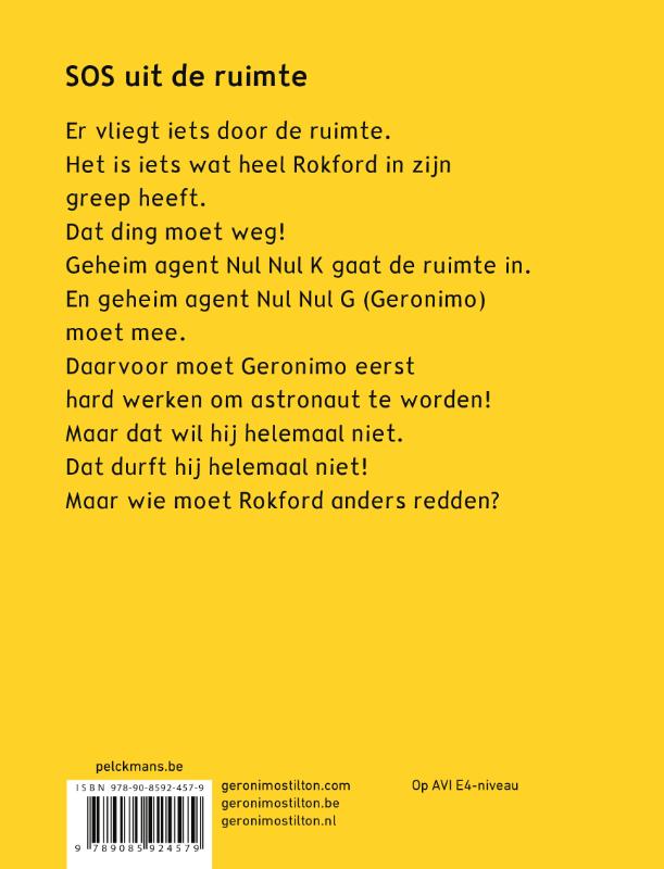 Achterkant van SOS uit de ruimte