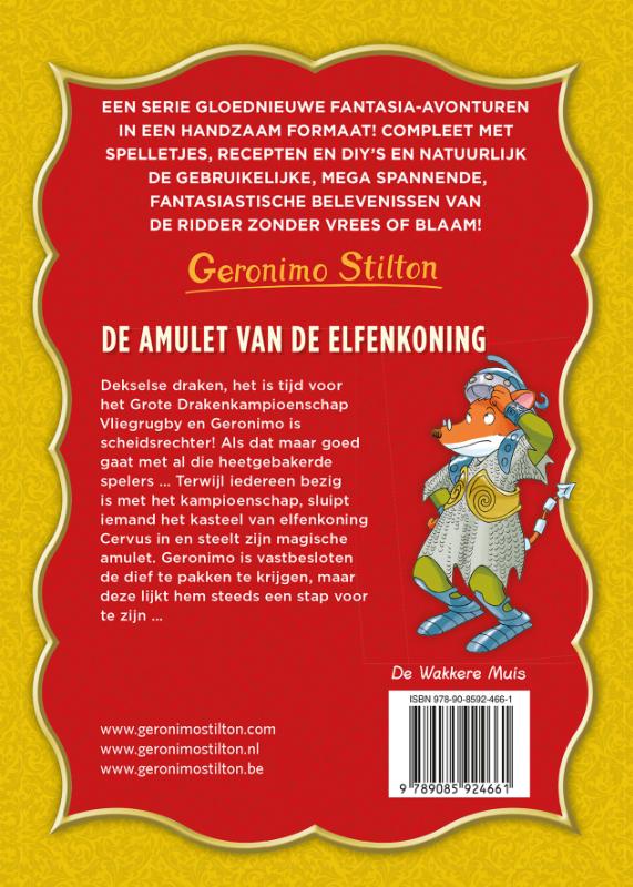 Achterkant van De amulet van de elfenkoning