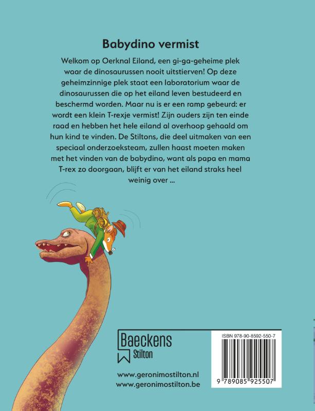 Achterkant van Babydino vermist