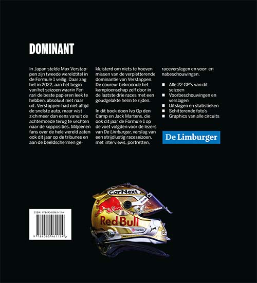 Achterkant van Formule 1 Jaarboek 2022