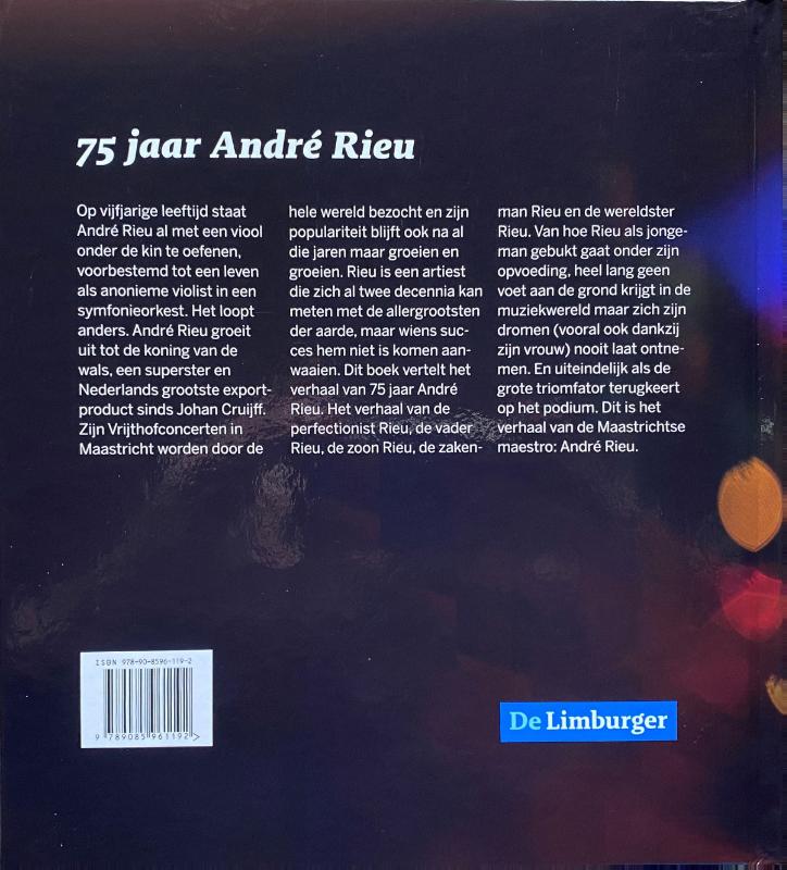 Achterkant van 75 jaar André Rieu