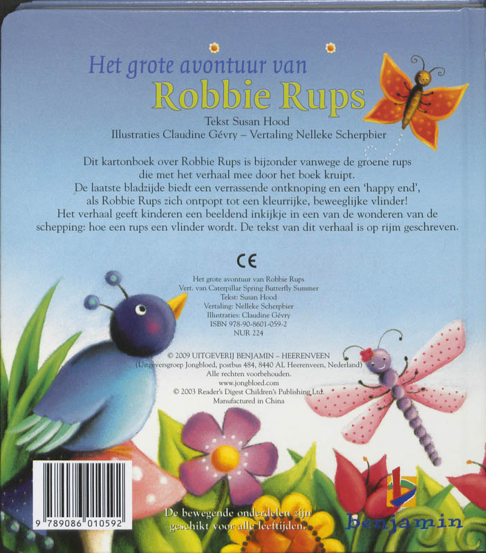 Achterkant van Het grote avontuur van Robbie Rups