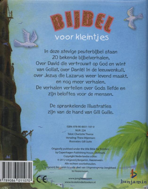 Achterkant van Bijbel voor kleintjes