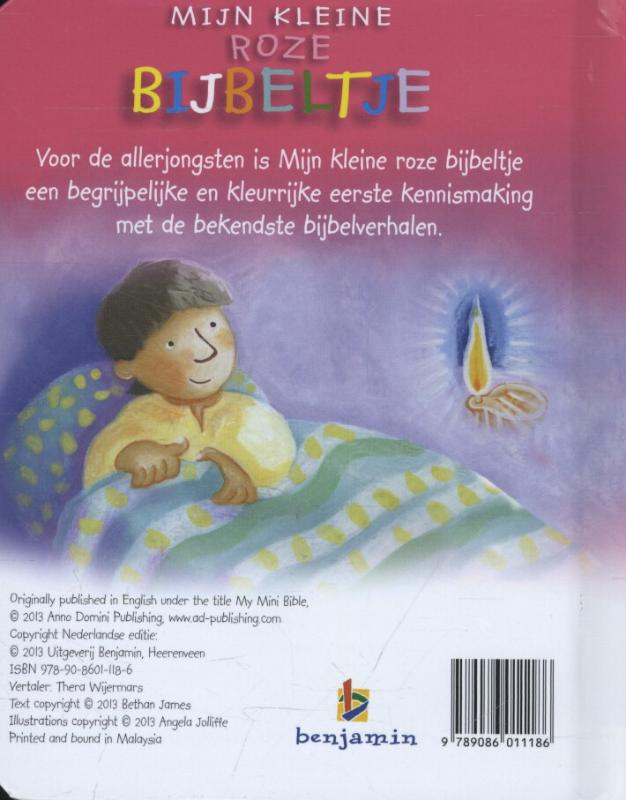 Achterkant van Mijn kleine roze Bijbeltje