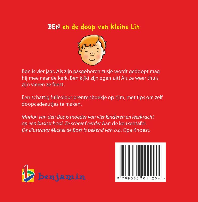 Achterkant van Ben en de doop van klein Lin