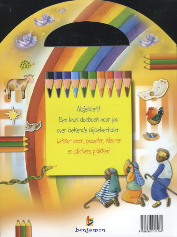 Achterkant van 101 bijbelse verhalen, puzzels en stickers