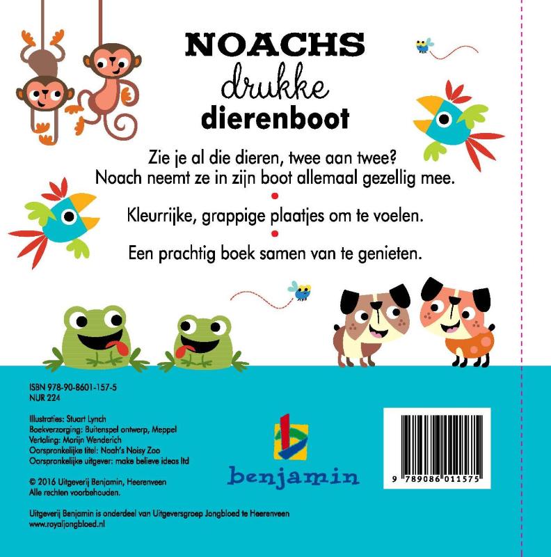 Achterkant van Noachs drukke dierenboot