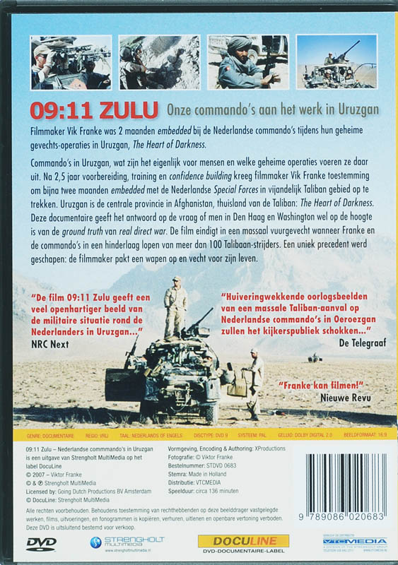 Achterkant van 09:11 Zulu