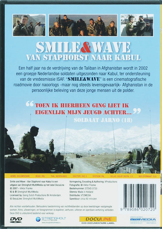 Achterkant van Smile & Wave