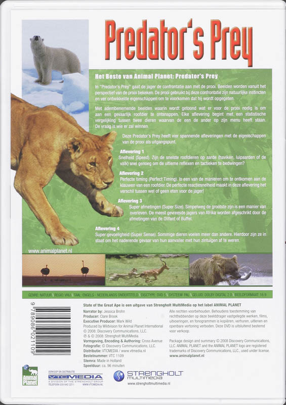Achterkant van Predators Prey