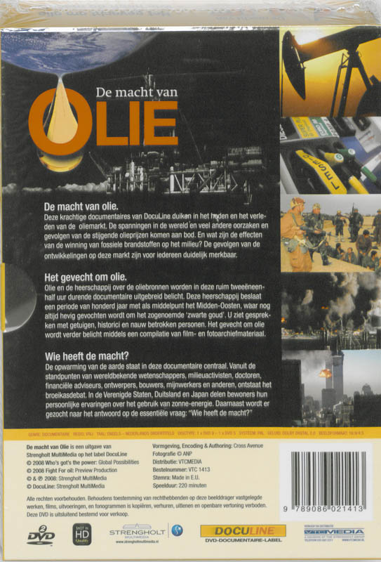 Achterkant van De macht van olie