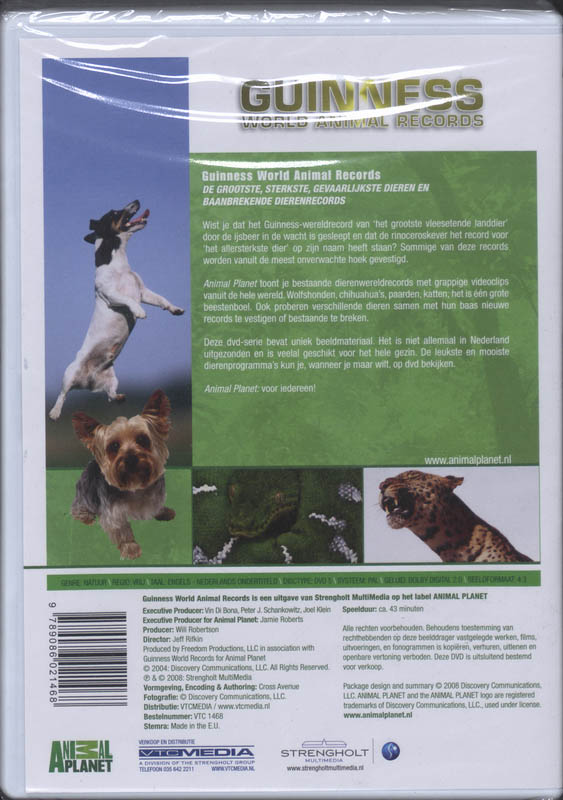 Achterkant van Guinness world animals records
