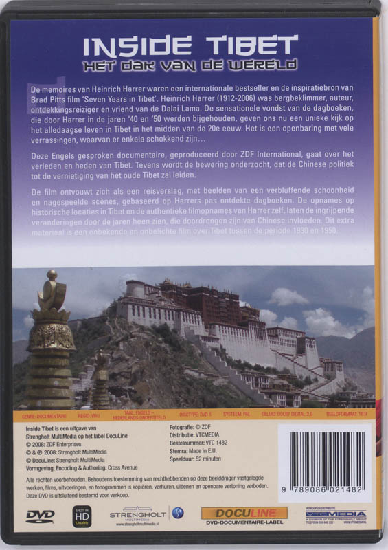 Achterkant van Inside Tibet