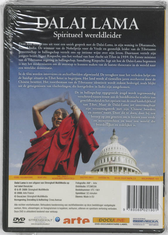 Achterkant van Dalai Lama spiritueel wereldleider