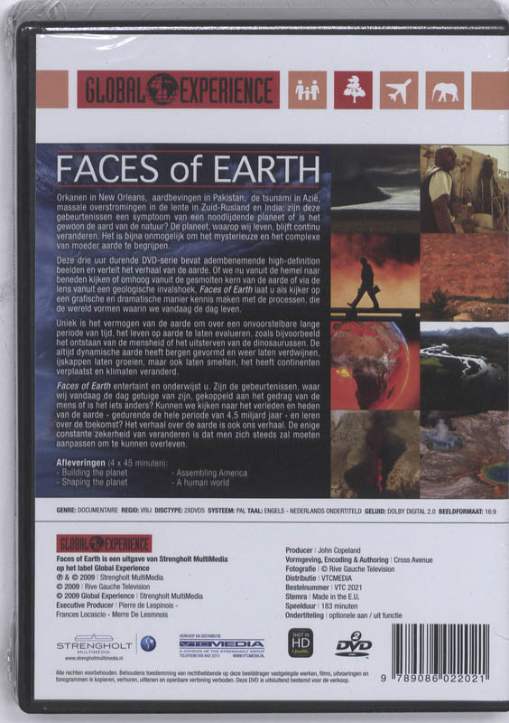 Achterkant van Faces of earth