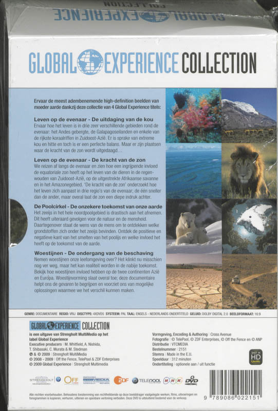Achterkant van Global experience collection set 4 DVD'S