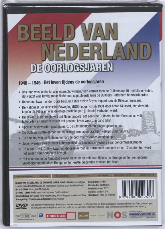 Achterkant van De oorlogsjaren 1940-1945