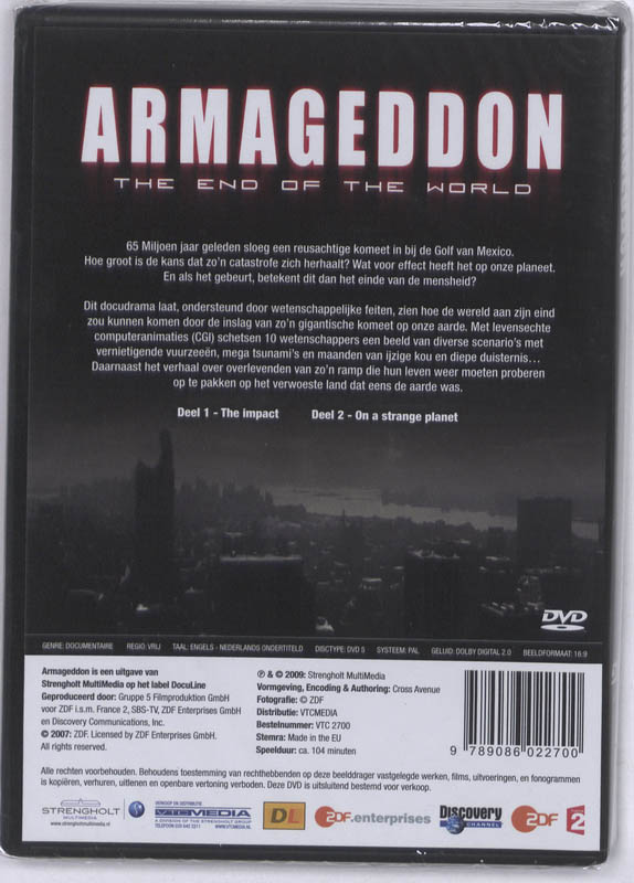 Achterkant van ARMAGEDDON