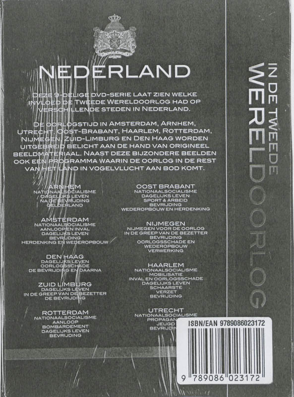 Achterkant van Nederland in de tweede wereld oorlog set 9ex.