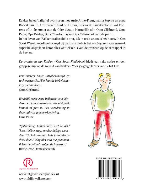 Achterkant van De avonturen van Kakker