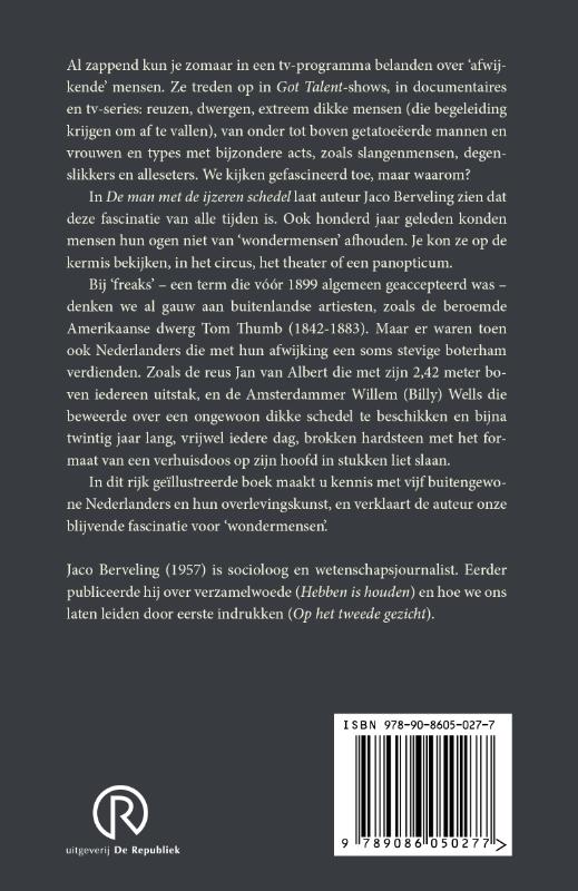 Achterkant van De man met de ijzeren schedel
