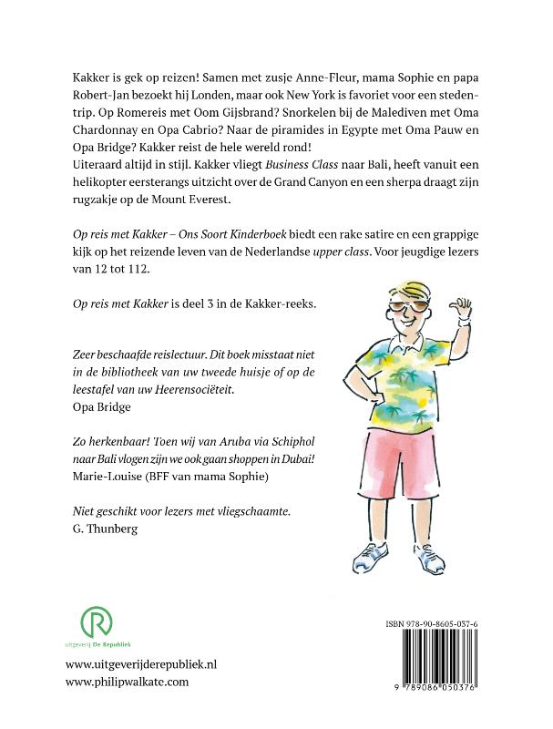 Achterkant van Op reis met Kakker