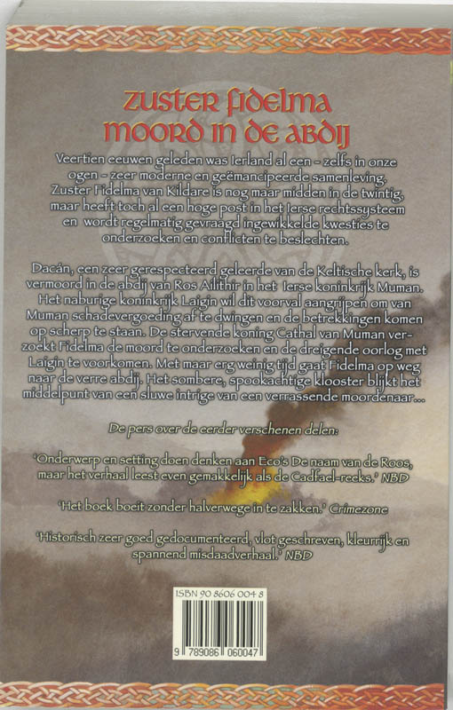 Achterkant van Moord in de abdij