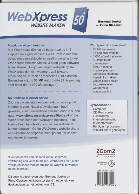 Achterkant van WebXpress 50+