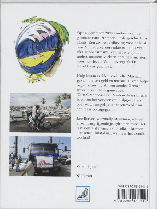 Achterkant van S.O.S. Tsunami