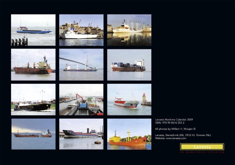 Achterkant van Lanasta Maritime calender 2009