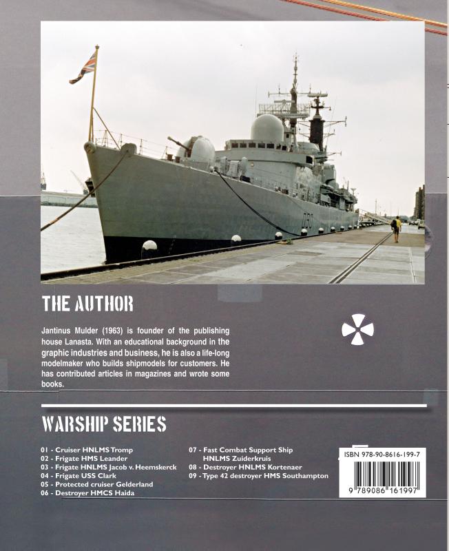 Achterkant van Type 42 destroyer Southampton